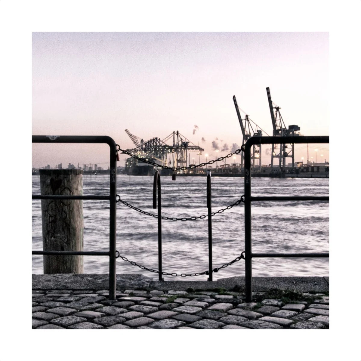 Poster / Druck Hamburg Hafen ’Zaun’ HH30 - Wandbilder