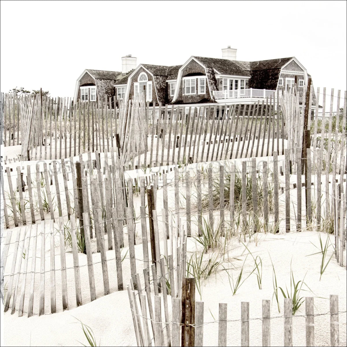 Poster / Druck Hamptons Long Island ’Beach House’ HM15Q