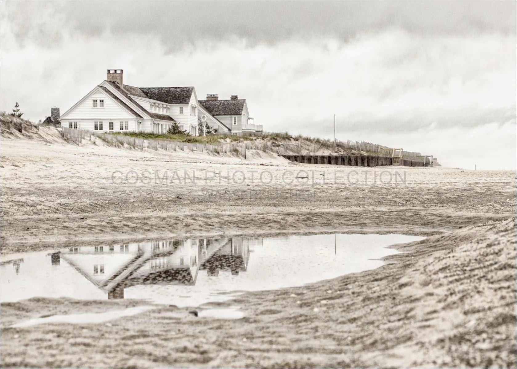 Poster / Druck Hamptons Long Island ’Beach House’ HM19B