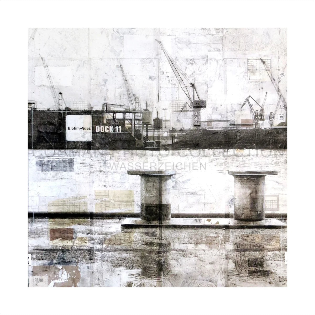 Poster / Druck ’Poller Hafen’ Hamburg GM06Q - Wandbilder