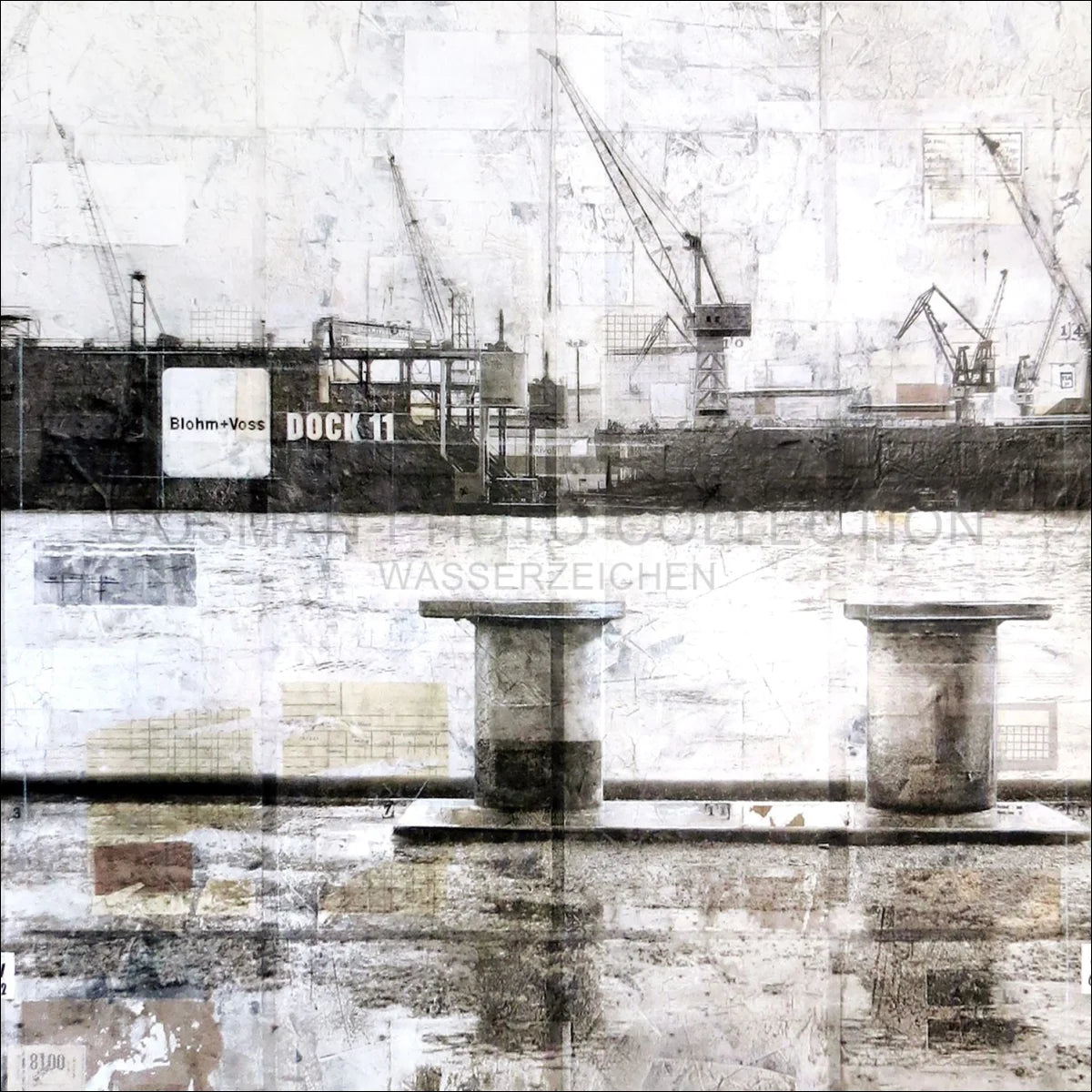 Poster / Druck ’Poller Hafen’ Hamburg GM06Q - Wandbilder