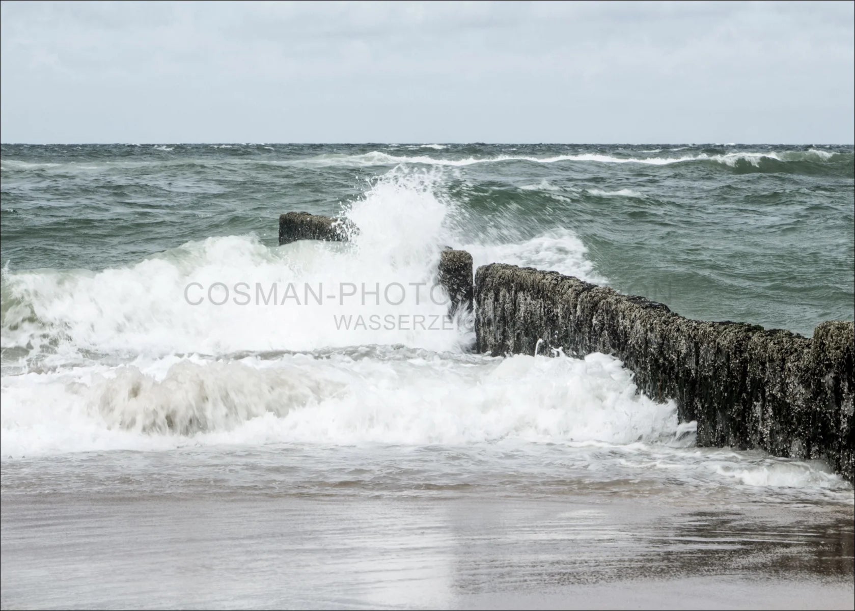 Poster / Druck Strand Sylt ’Buhne’ SY57 - Wandbilder