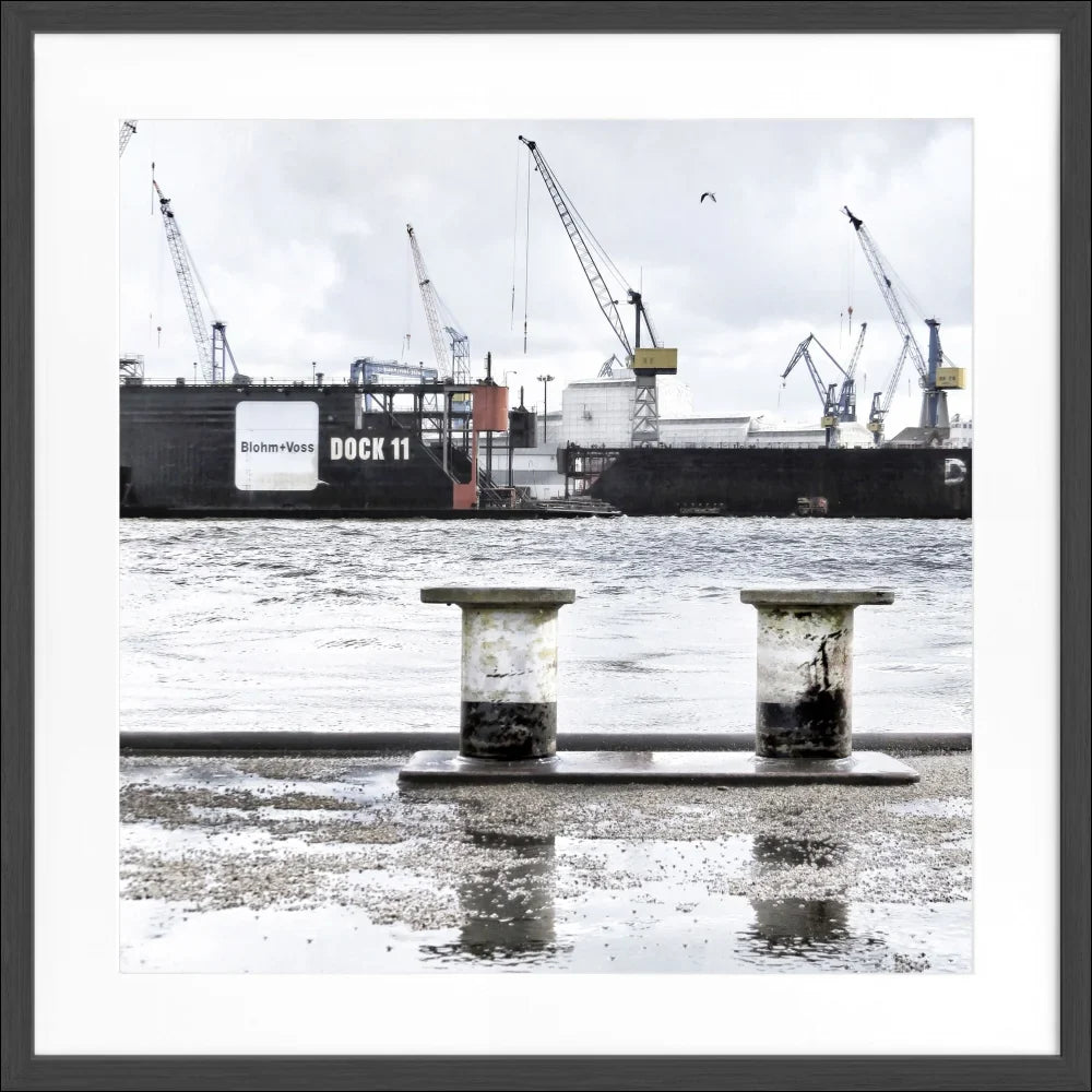 Poster with frame Hamburg harbor 'DOCK 11' HH05KQ