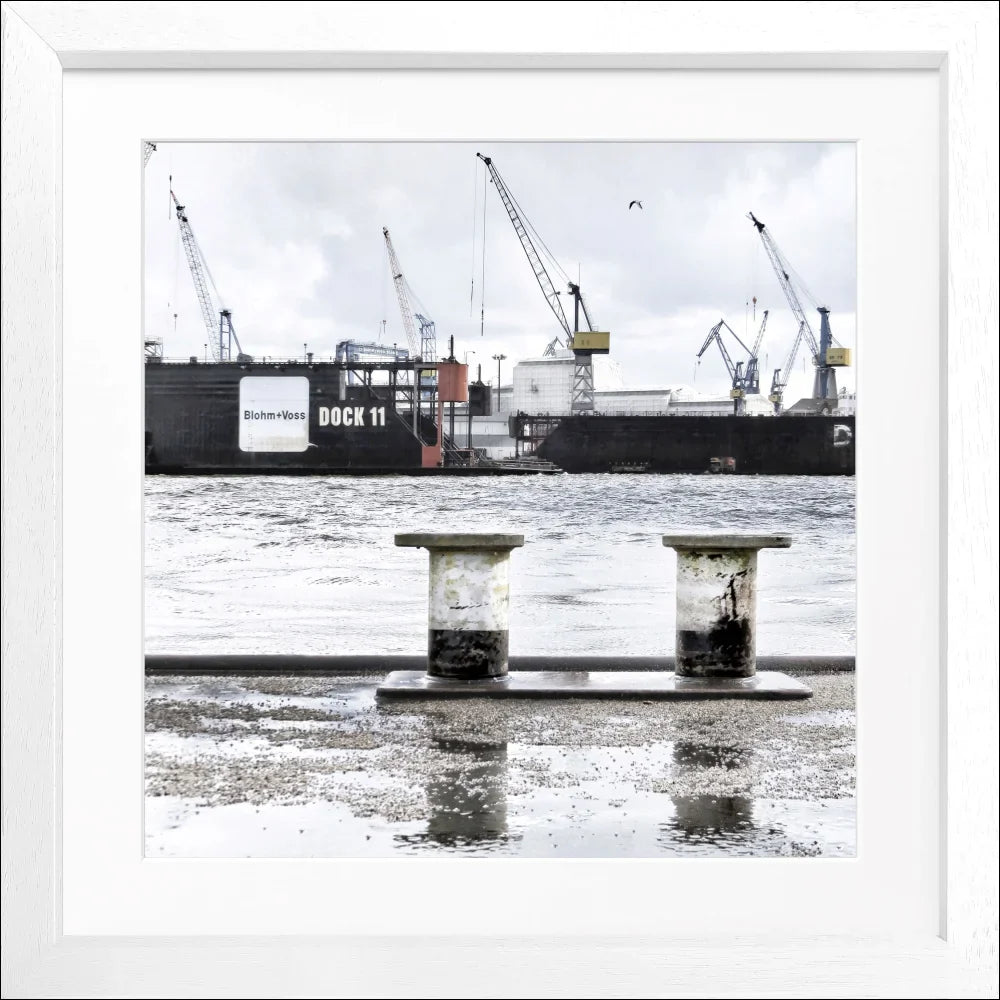 Poster with frame Hamburg harbor 'DOCK 11' HH05KQ