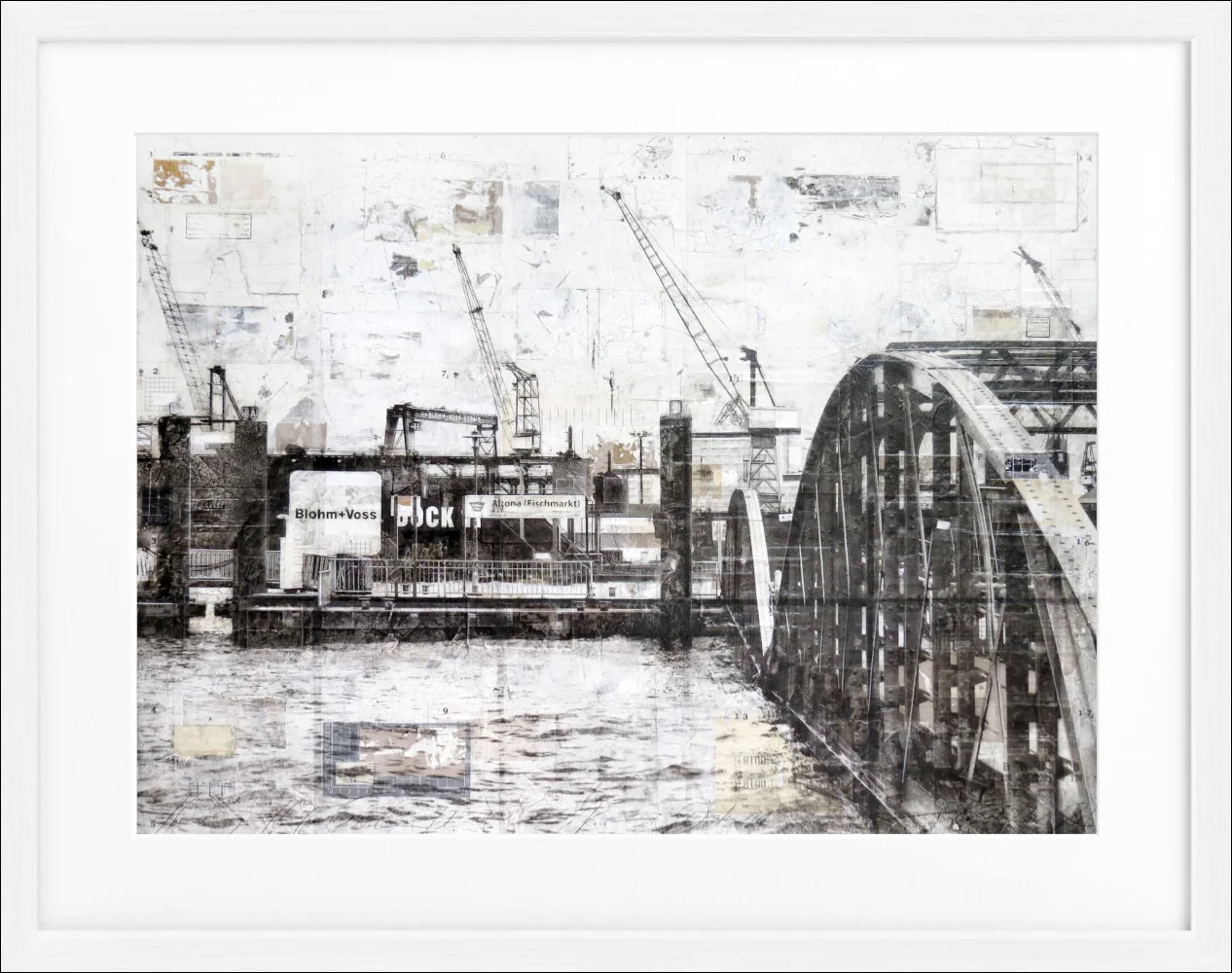 Schwarz-Weiß Hamburg Poster