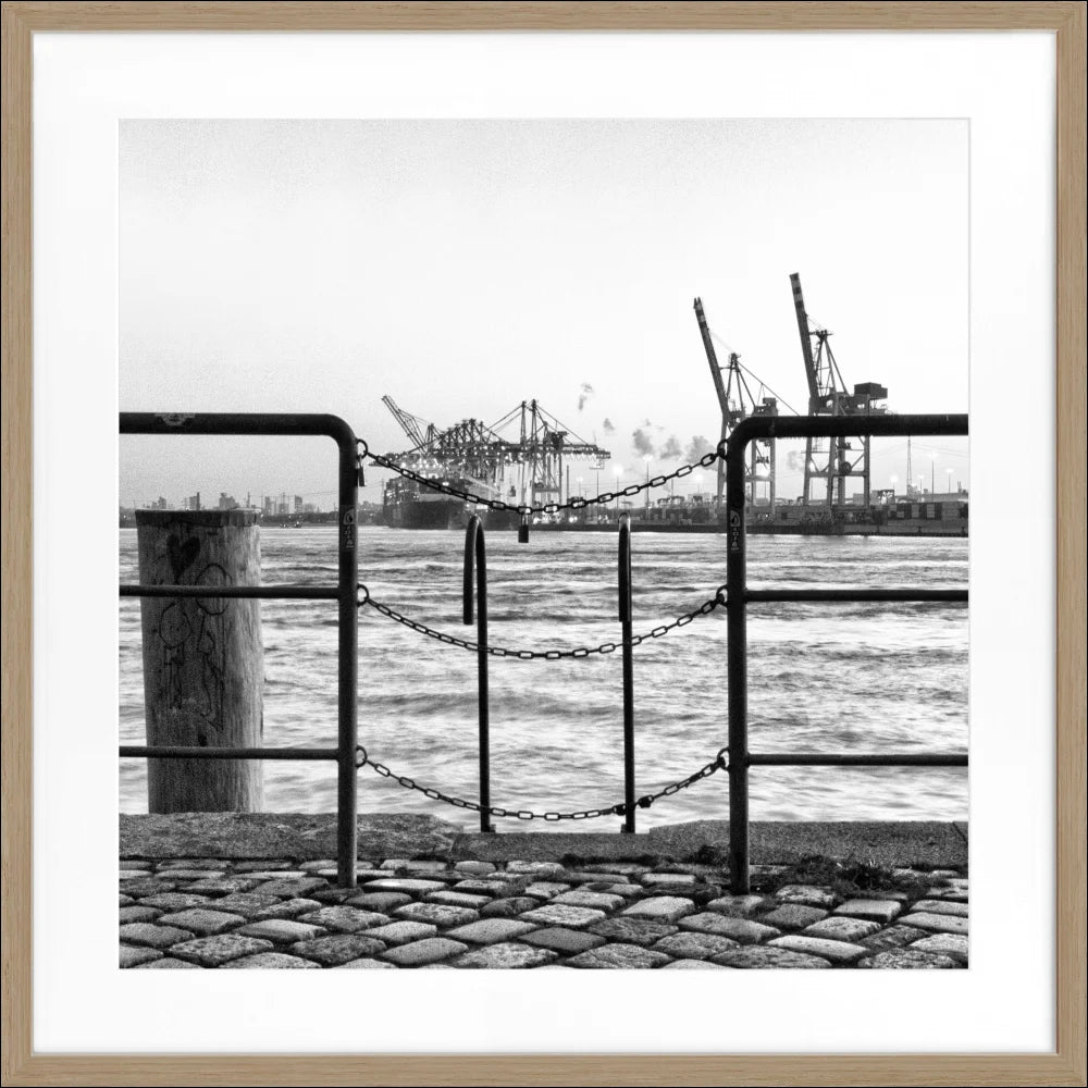 Poster Hamburg Hafen ’Zaun’ HH30 - Wandbilder