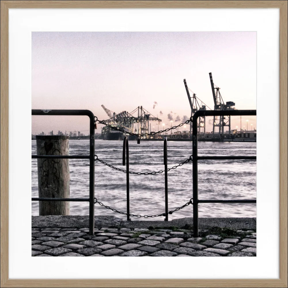 Poster Hamburg Hafen ’Zaun’ HH30 - Wandbilder