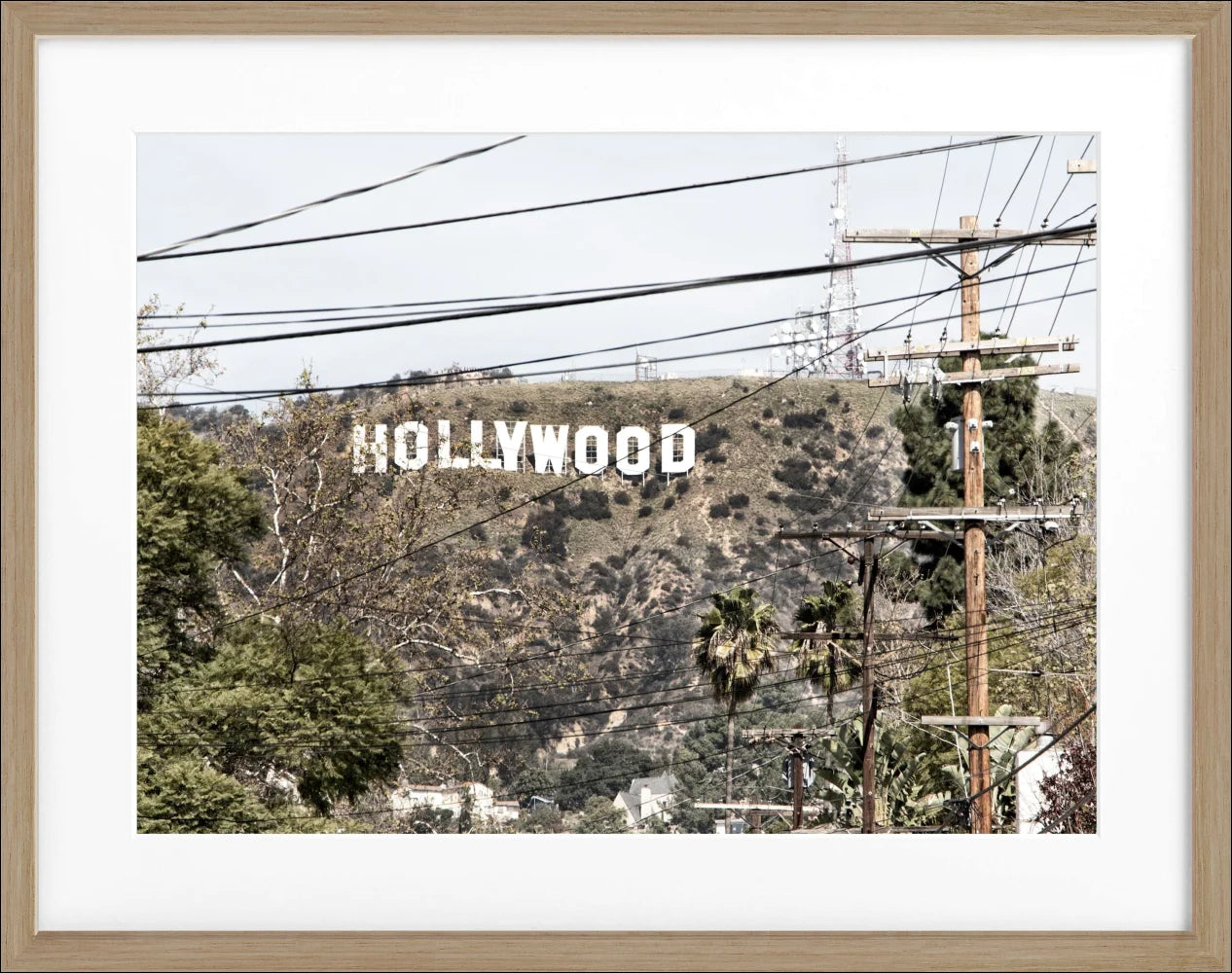 Poster Kalifornien Hollywood ’Sign’ HW12 - Wandbilder