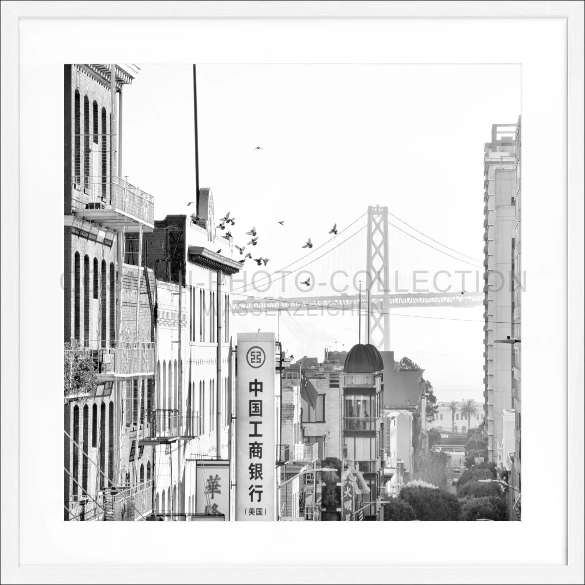 Poster mit Rahmen ’Bay Bridge’ San Francisco SF06Q