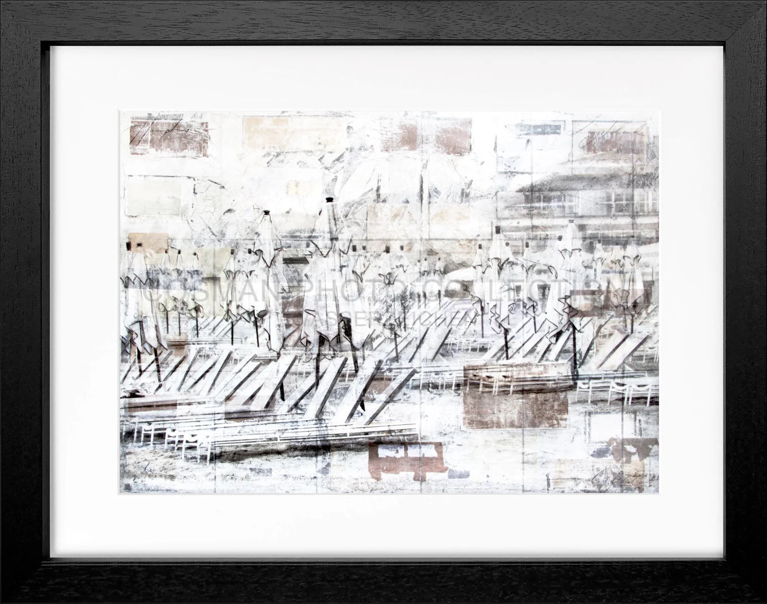 Poster mit Rahmen ’Beach’ Hamptons Long Island GM76