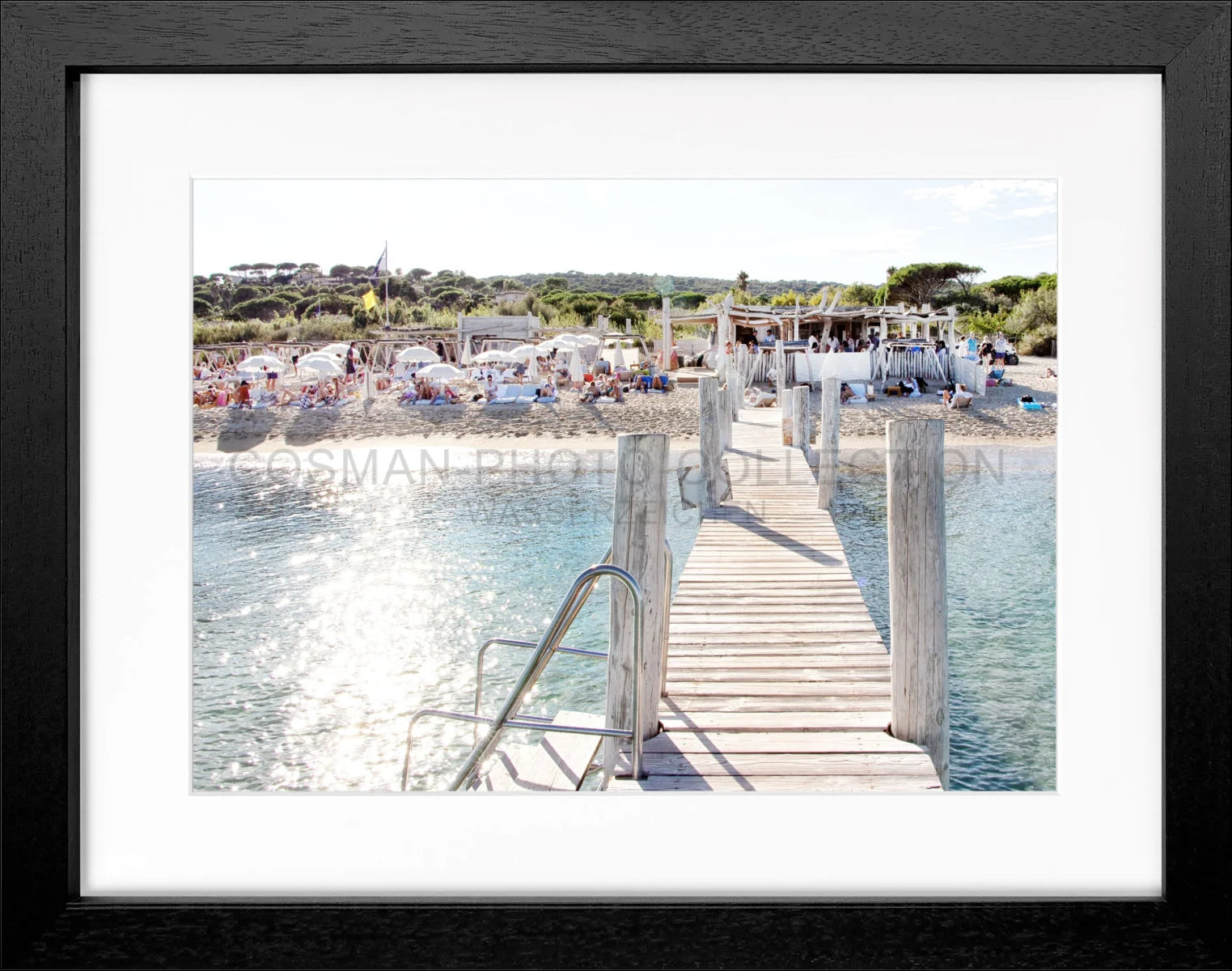 Poster mit Rahmen ’Beach Le Club 55’ Saint Tropez ST44