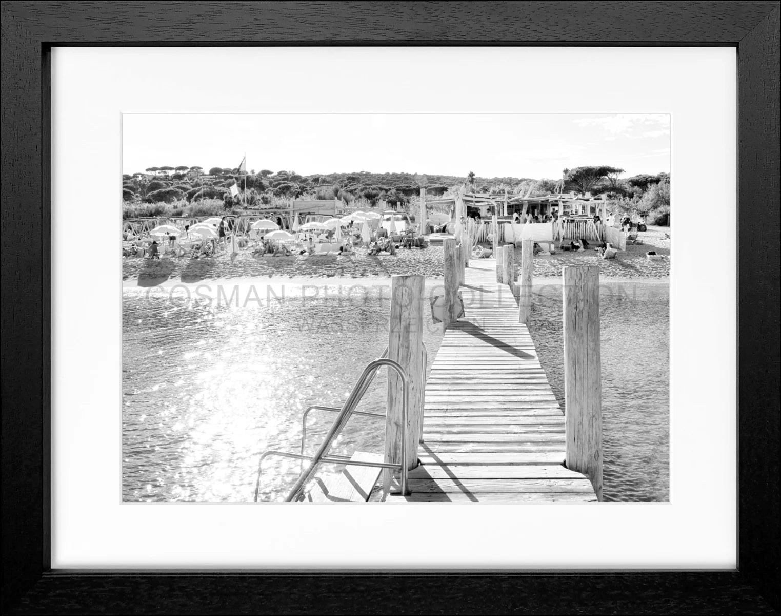 Poster mit Rahmen ’Beach Le Club 55’ Saint Tropez ST44