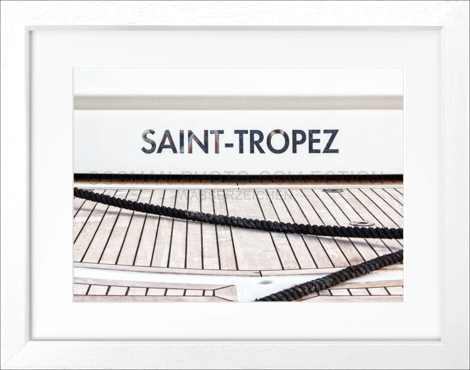 Poster mit Rahmen ’Boot’ Saint Tropez ST09 - Wandbilder