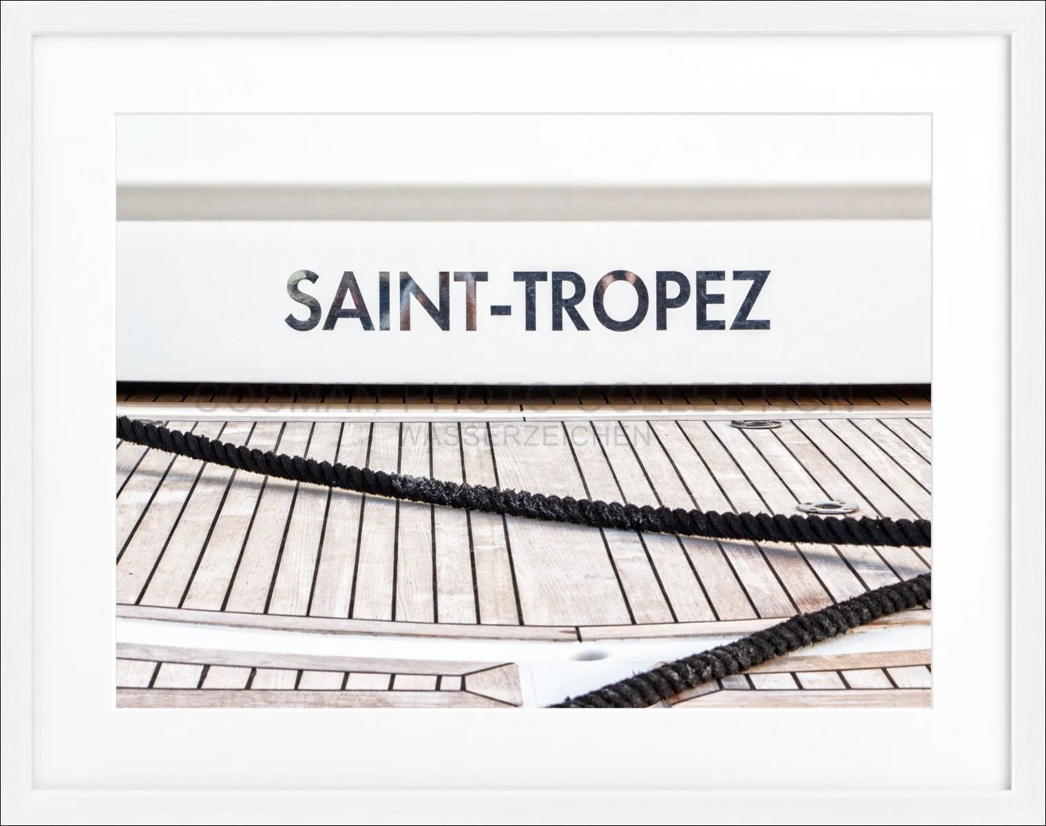 Poster mit Rahmen ’Boot’ Saint Tropez ST09 - Wandbilder