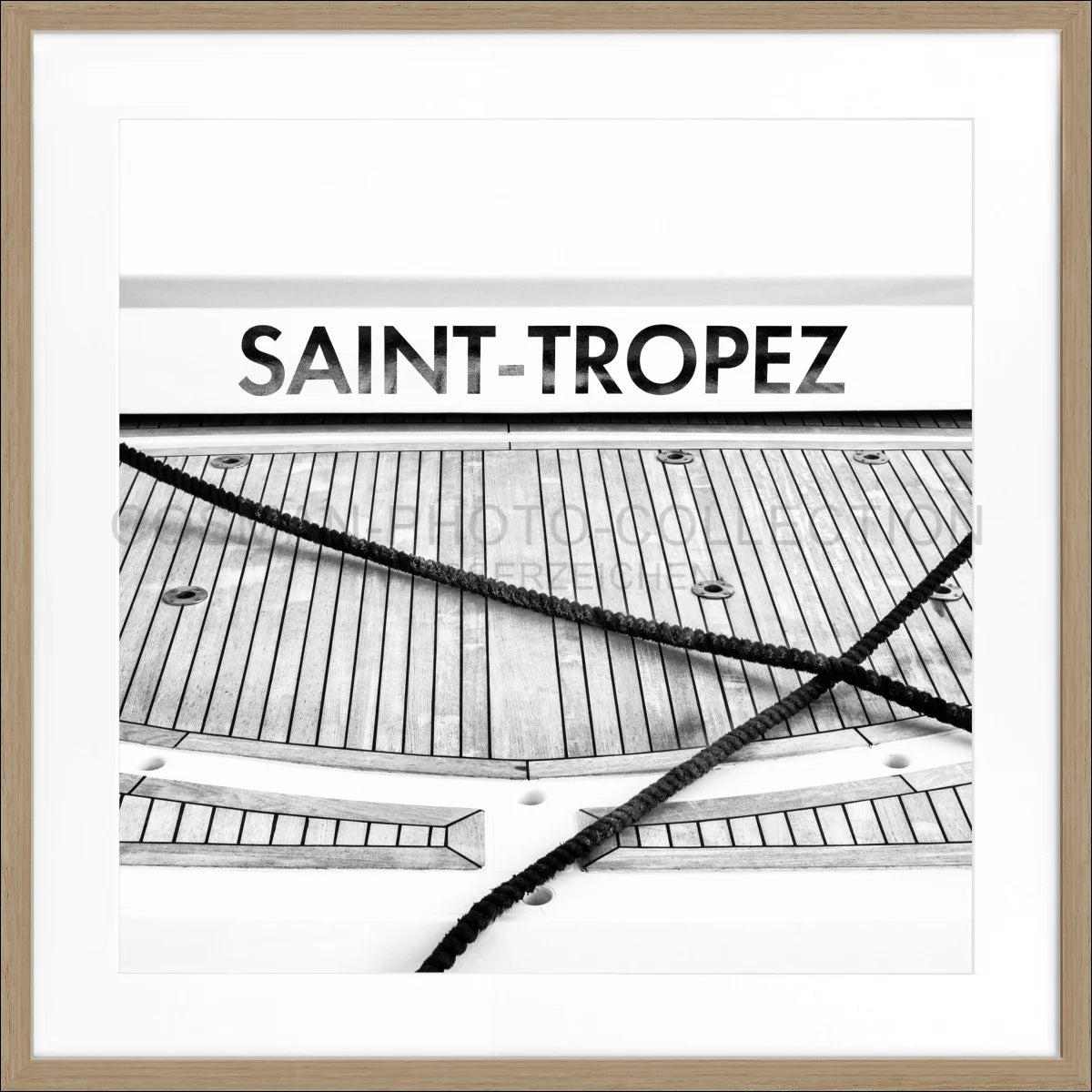 Poster mit Rahmen ’Boot’ Saint Tropez ST09Q - Wandbilder