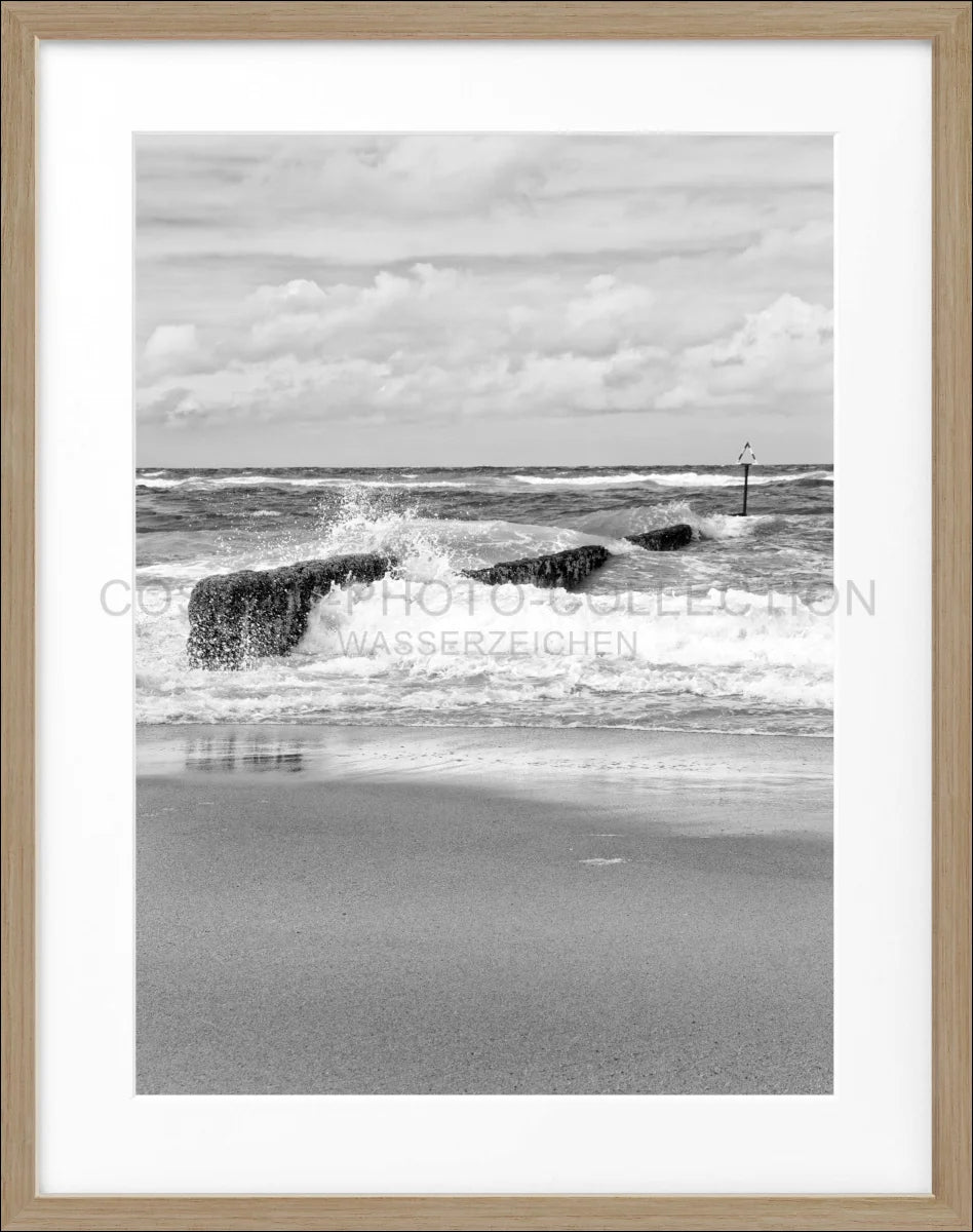 Poster mit Rahmen ’Buhne’ Sylt SY61 - Wandbilder