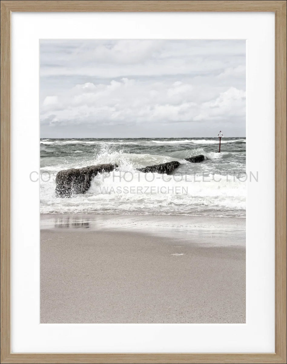 Poster mit Rahmen ’Buhne’ Sylt SY61 - Wandbilder