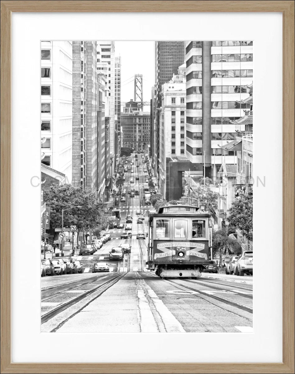 Poster mit Rahmen ’Cable Cars’ San Francisco SF30