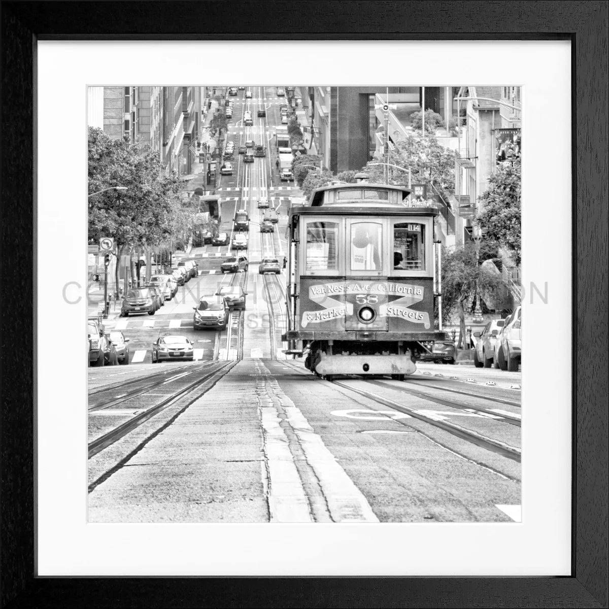 Poster mit Rahmen ’Cable Cars’ San Francisco SF30Q