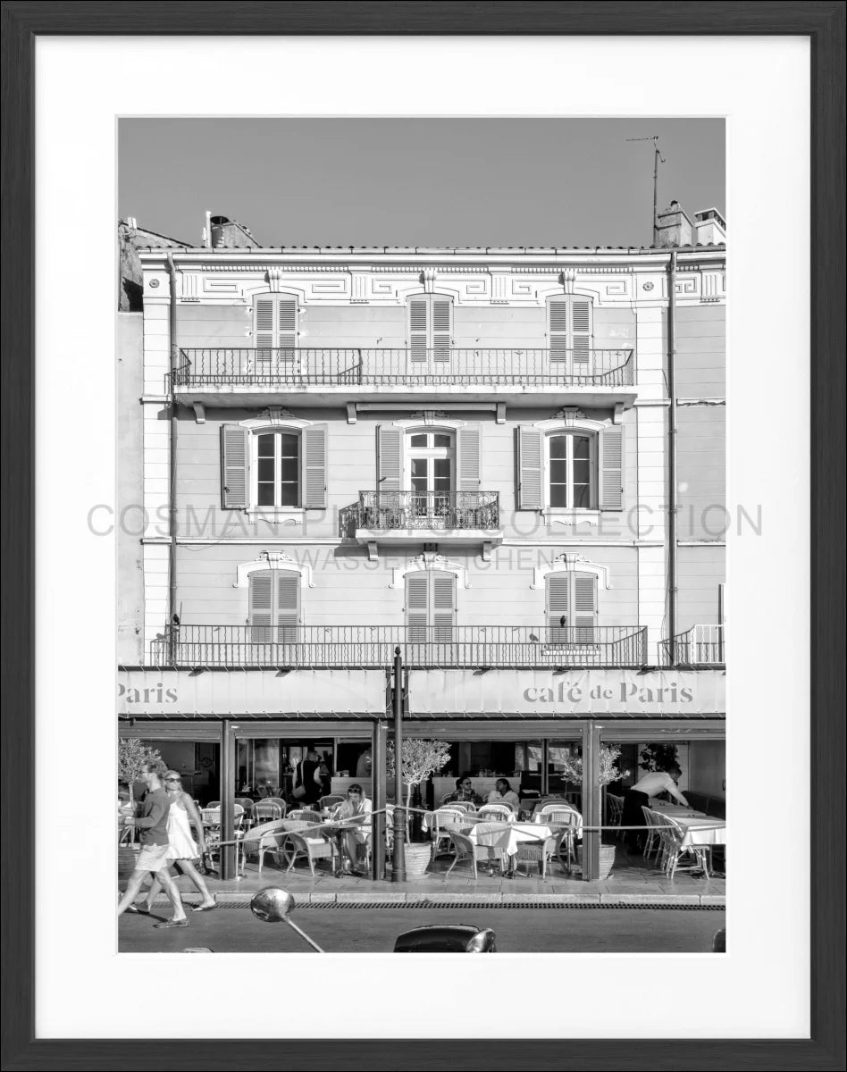 Poster mit Rahmen ’Cafe de Paris’ Saint Tropez ST13