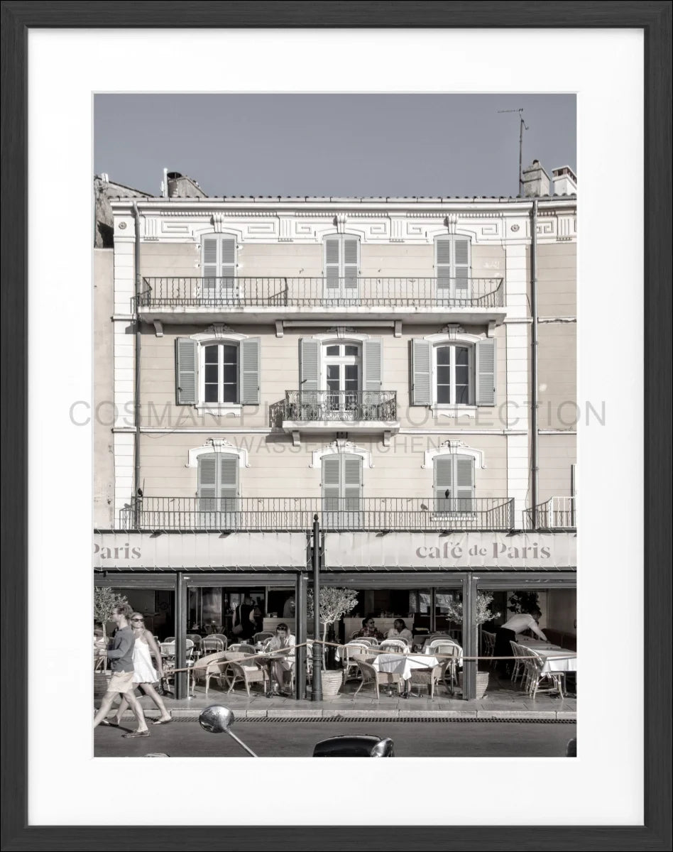 Poster mit Rahmen ’Cafe de Paris’ Saint Tropez ST13