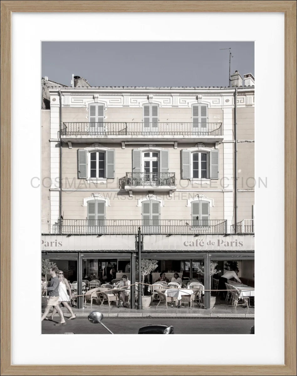 Poster mit Rahmen ’Cafe de Paris’ Saint Tropez ST13