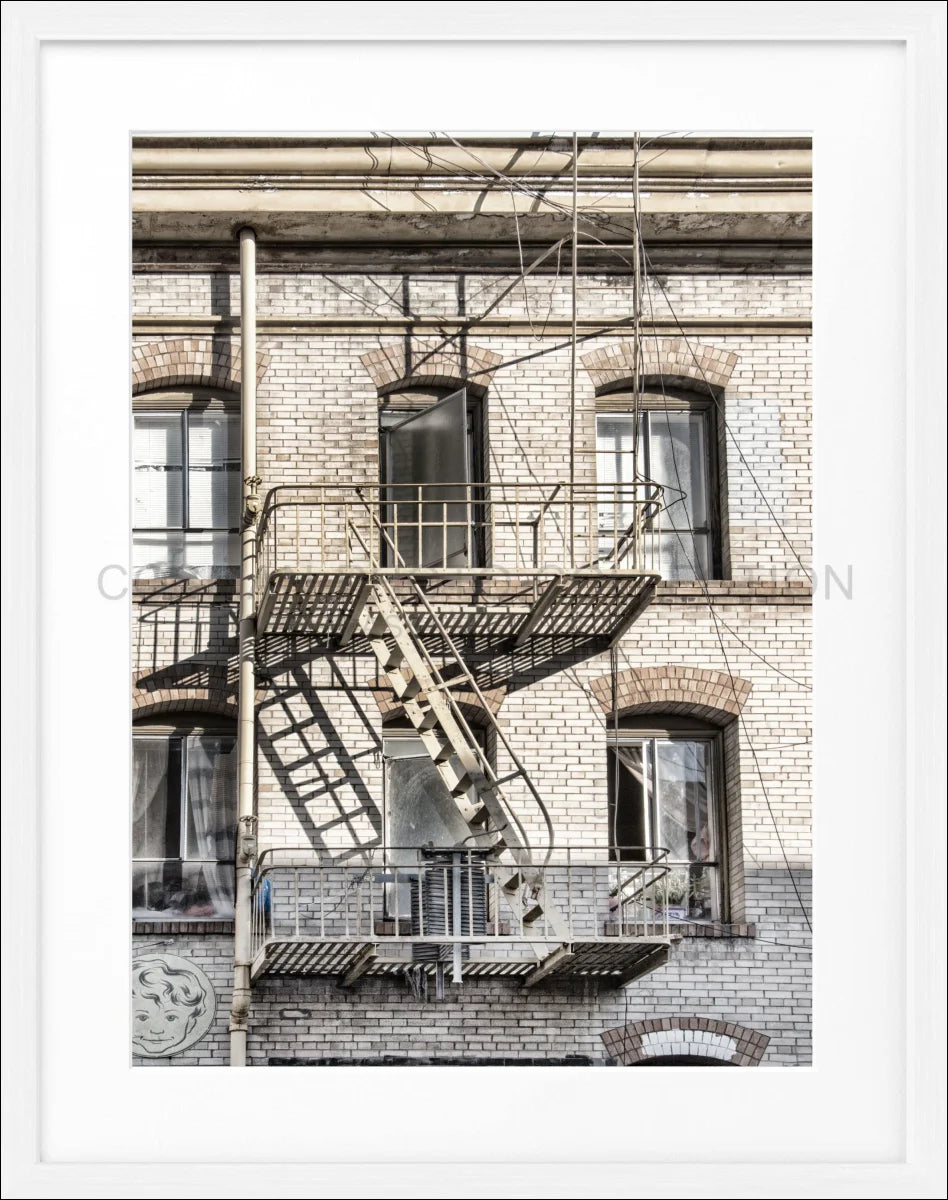 Poster mit Rahmen ’Feuertreppen’ San Francisco SF38