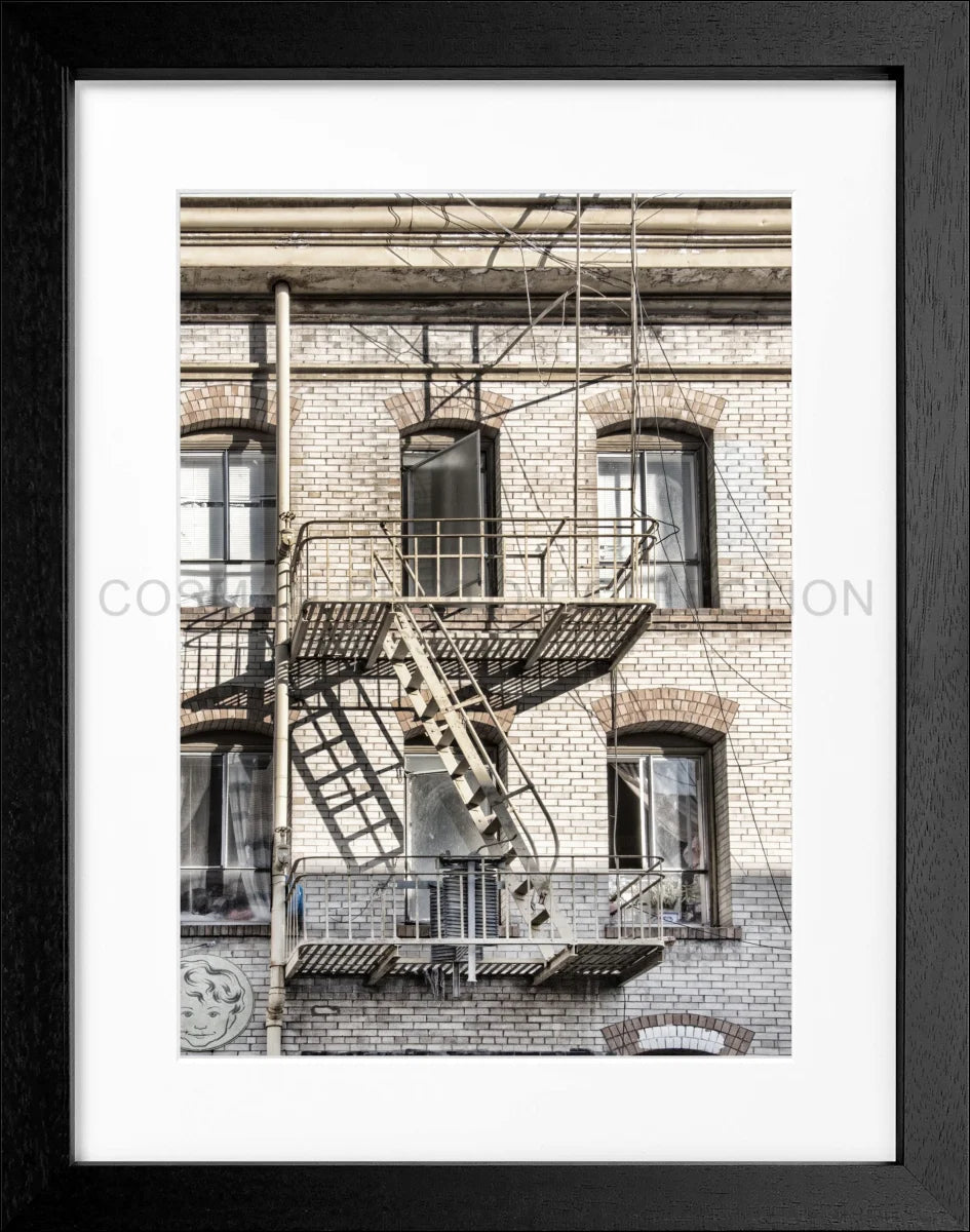 Poster mit Rahmen ’Feuertreppen’ San Francisco SF38