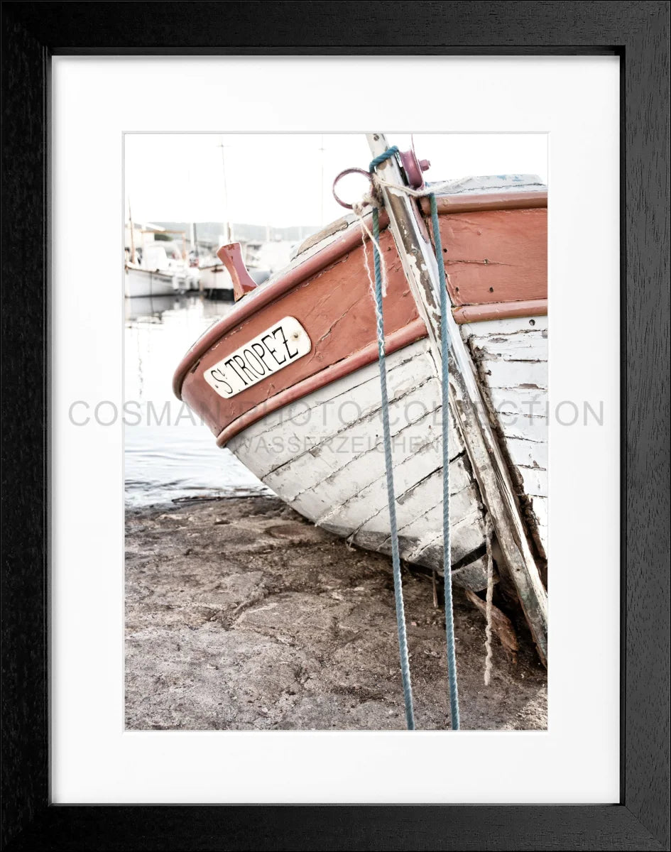 Poster mit Rahmen ’Fischerboot’ Saint Tropez ST27
