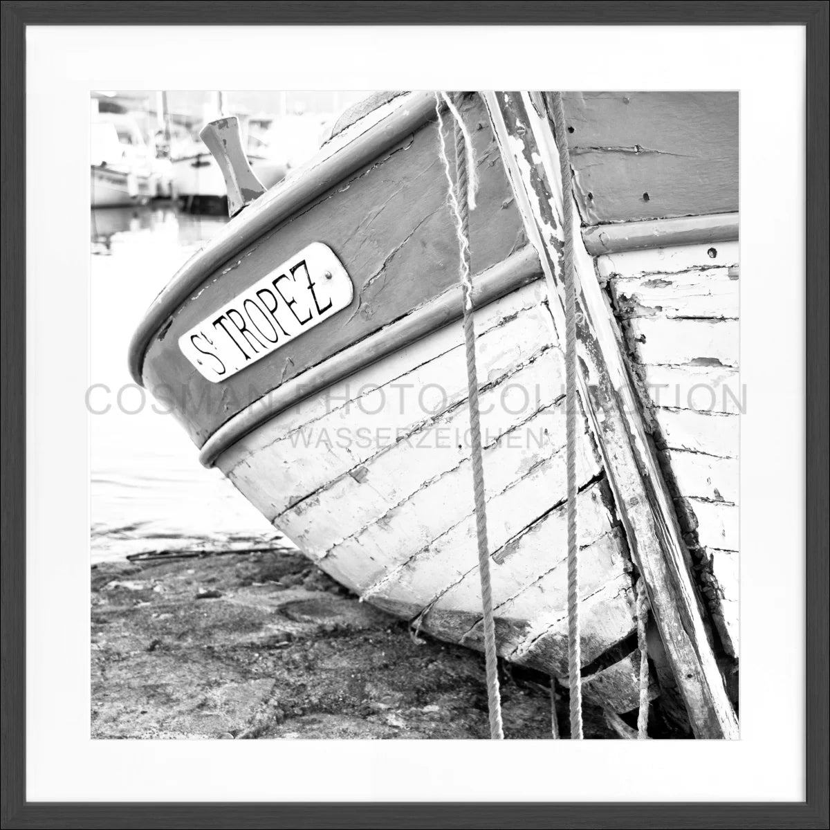 Poster mit Rahmen ’Fischerboot’ Saint Tropez ST27Q