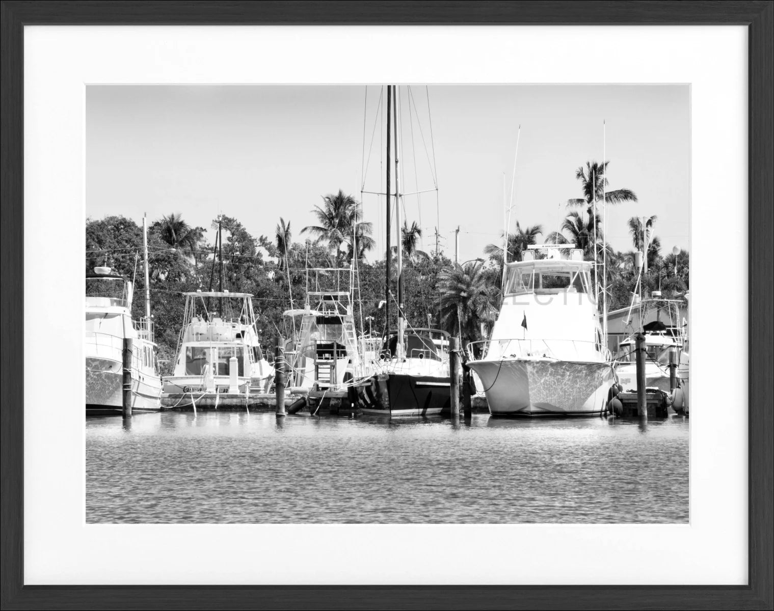 Poster mit Rahmen Florida Key West ’Boat’ FL12 - Wandbilder