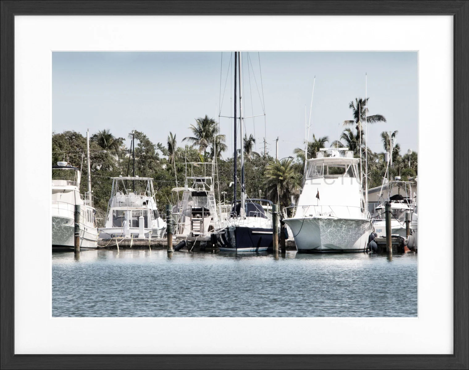 Poster mit Rahmen Florida Key West ’Boat’ FL12 - Wandbilder