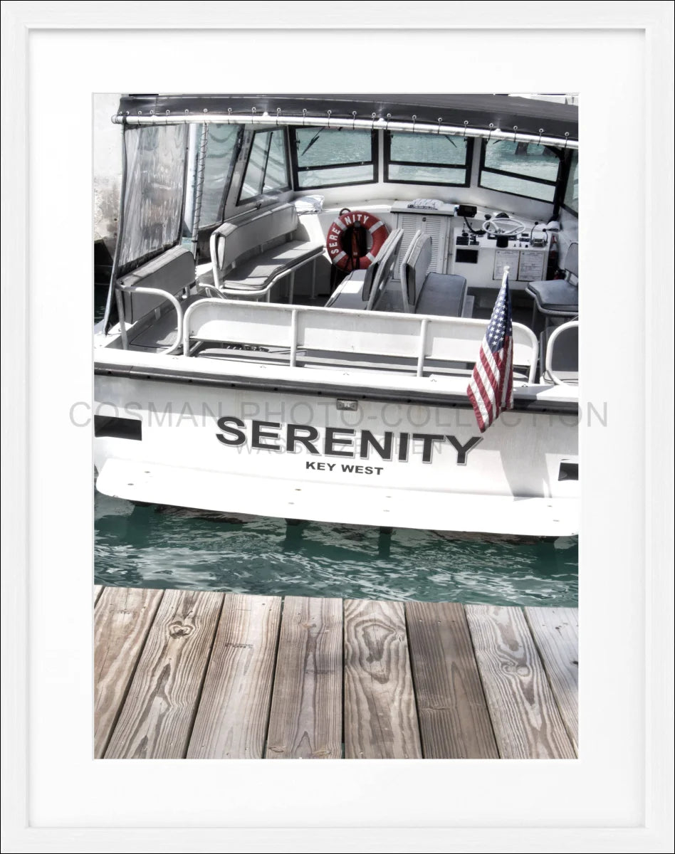 Poster mit Rahmen Florida Key West ’Boat’ FL25 - Wandbilder