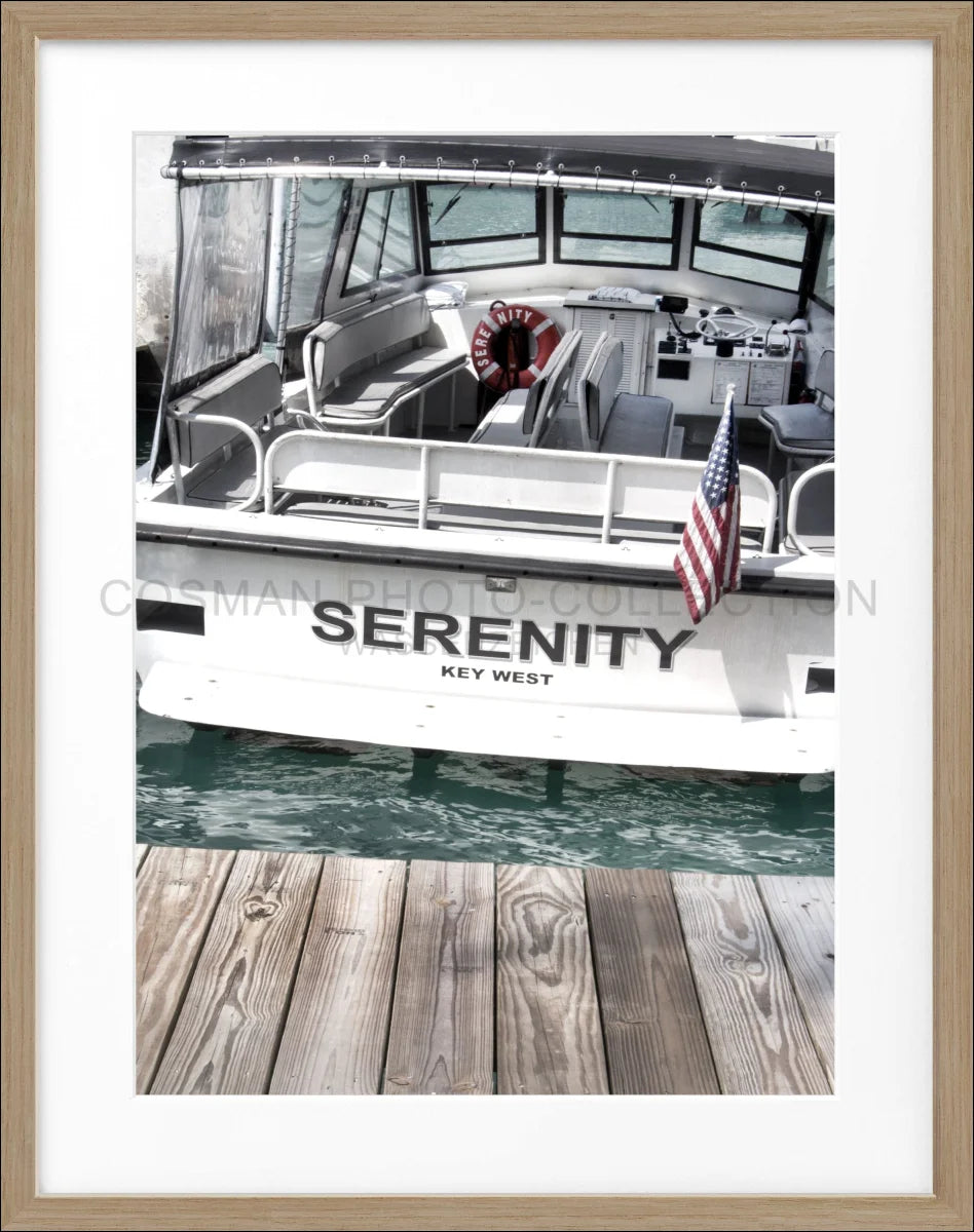 Poster mit Rahmen Florida Key West ’Boat’ FL25 - Wandbilder