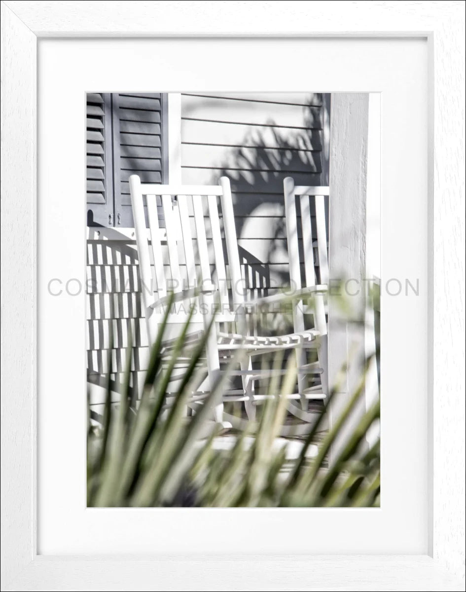 Poster mit Rahmen Florida Key West ’Deckchair’ FL24