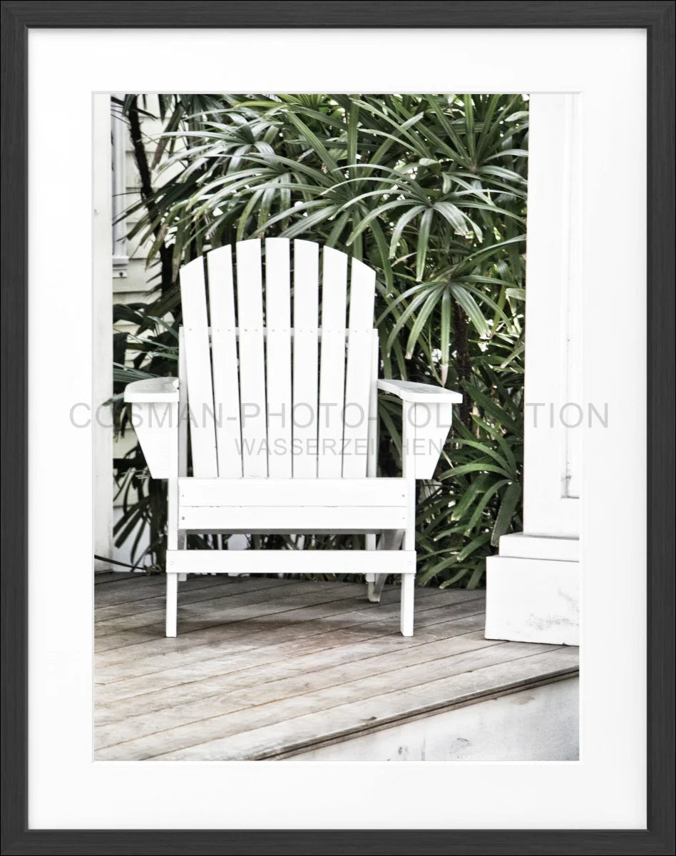 Poster mit Rahmen Florida Key West ’Deckchair’ FL34