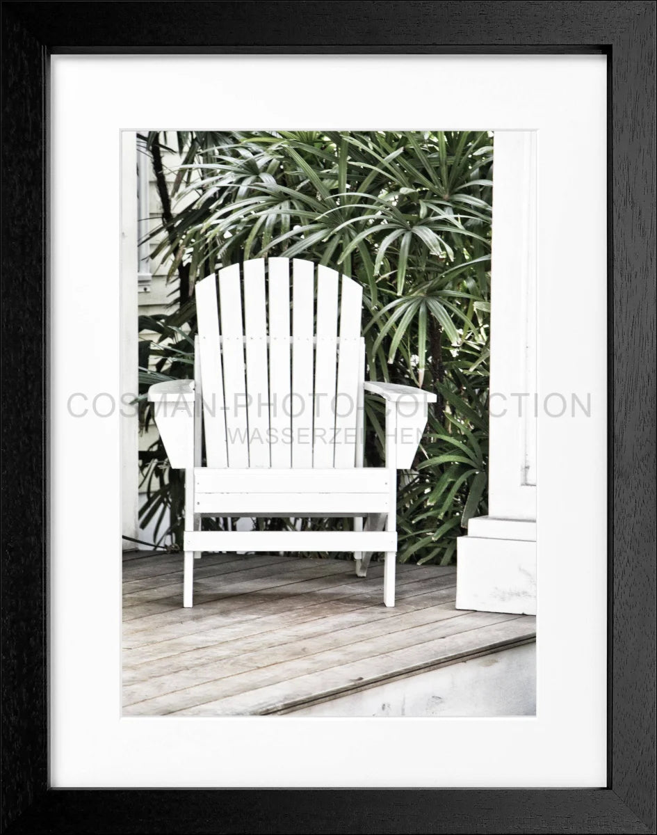Poster mit Rahmen Florida Key West ’Deckchair’ FL34