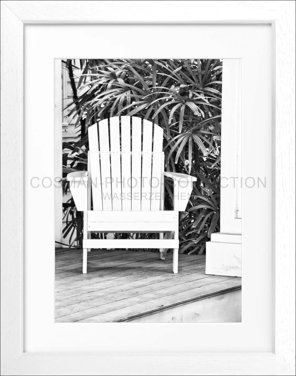 Poster mit Rahmen Florida Key West ’Deckchair’ FL34