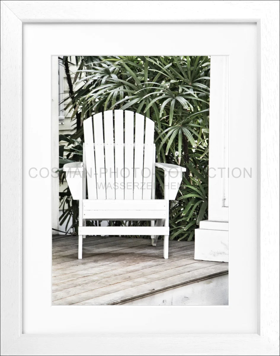 Poster mit Rahmen Florida Key West ’Deckchair’ FL34