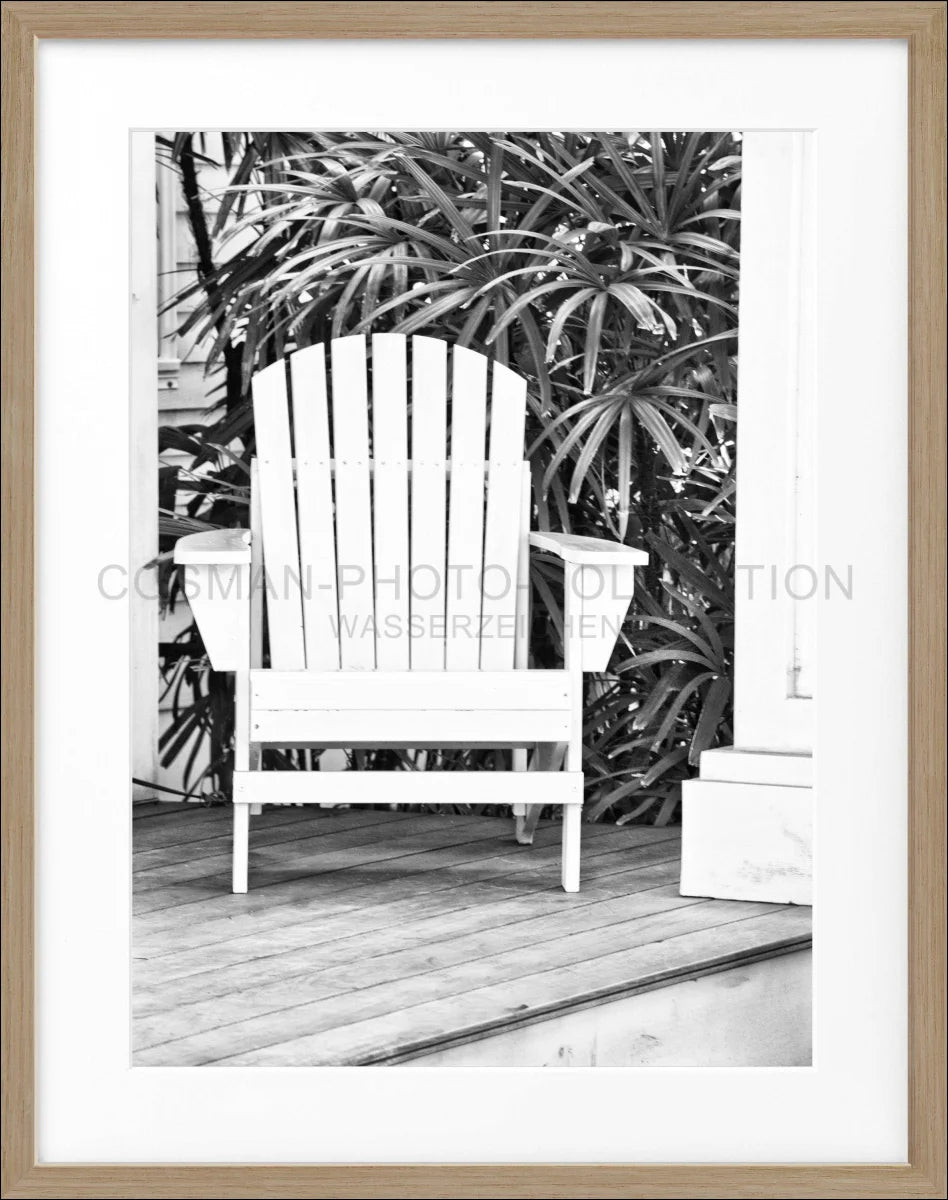 Poster mit Rahmen Florida Key West ’Deckchair’ FL34