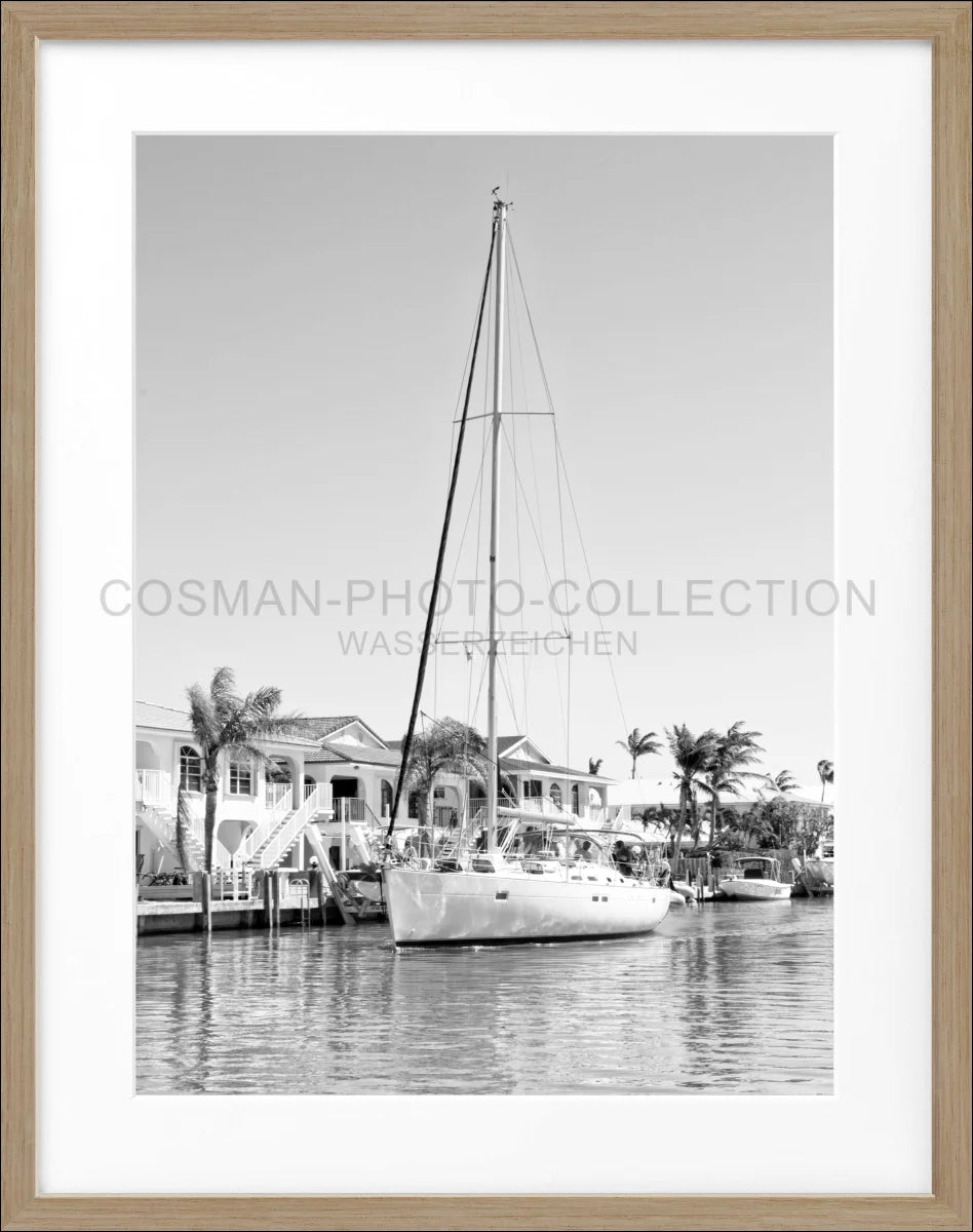 Poster mit Rahmen Florida Keys ’Boat’ FL35 - Wandbilder