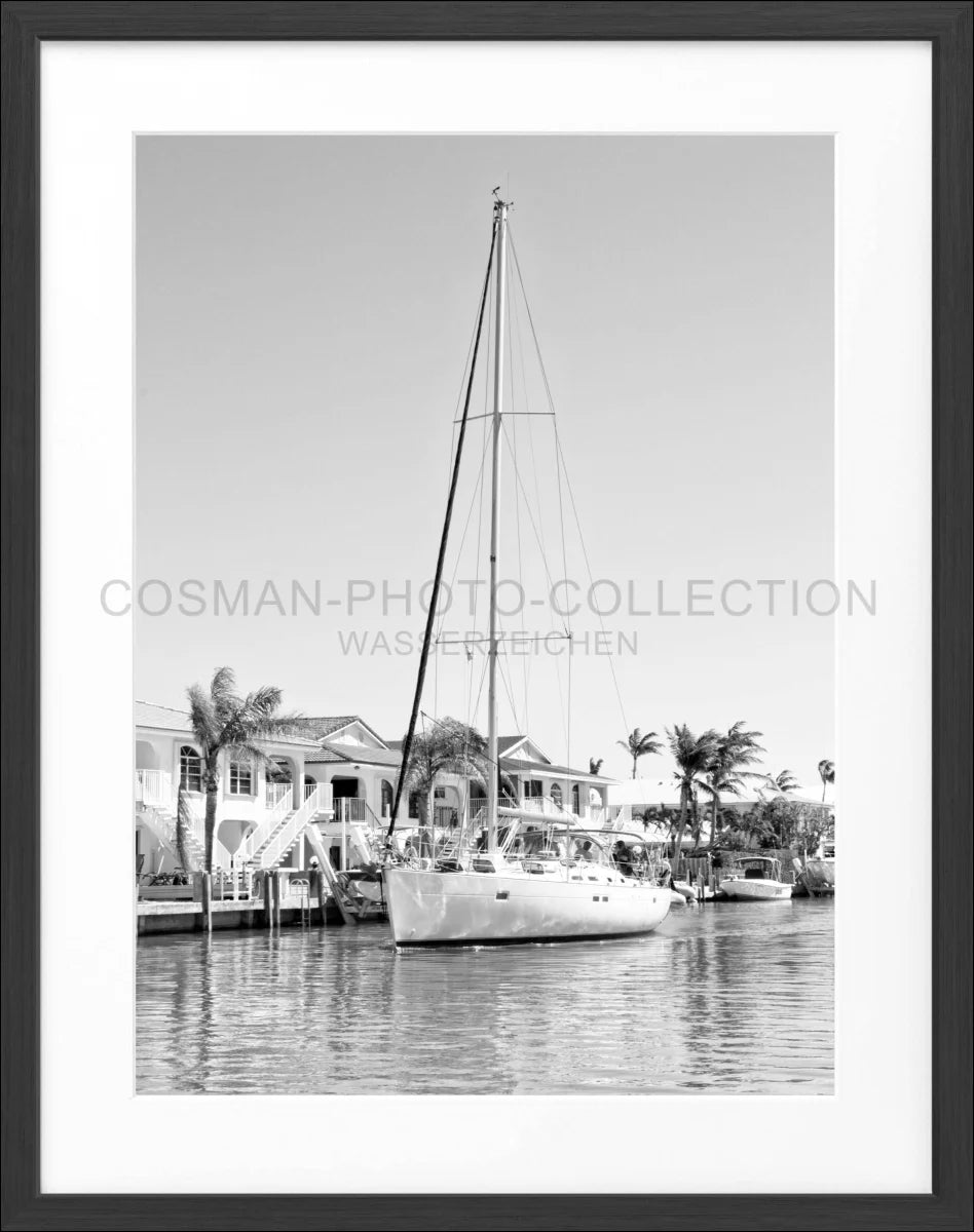 Poster mit Rahmen Florida Keys ’Boat’ FL35 - Wandbilder