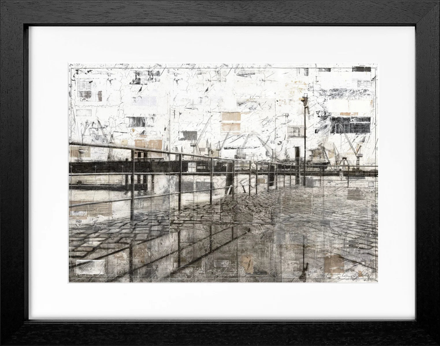 Poster mit Rahmen Hafen Hamburg GM07 - Wandbilder