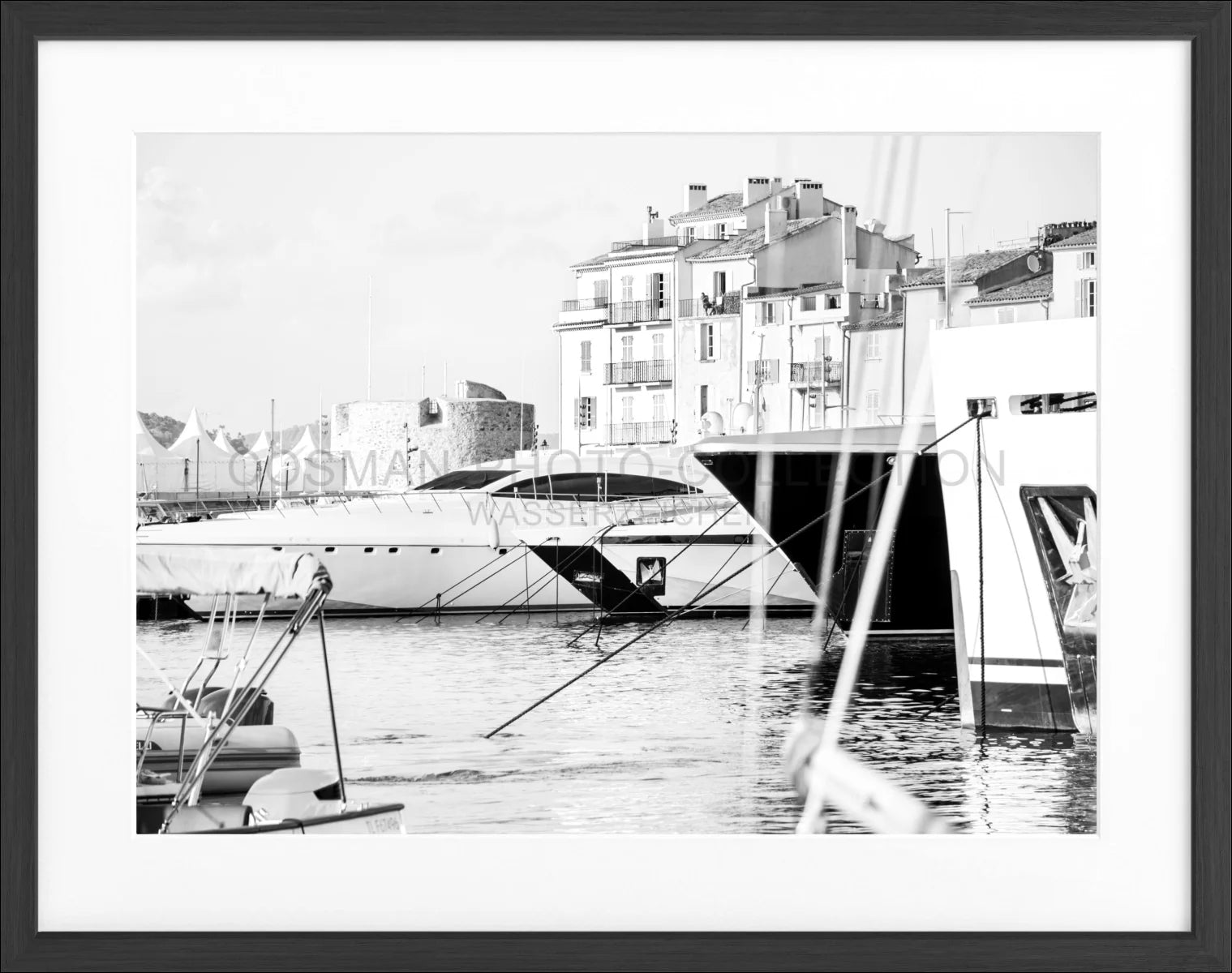 Poster mit Rahmen ’Hafen’ Saint Tropez ST01 - Wandbilder