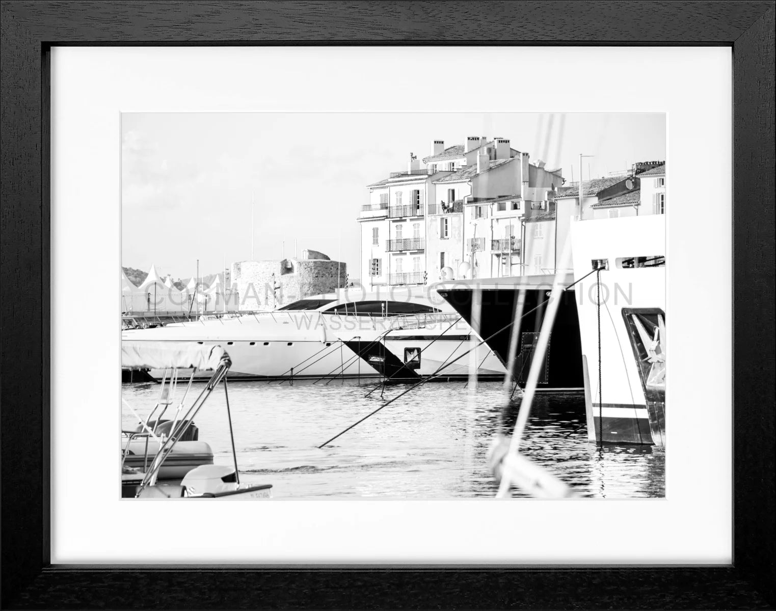 Poster mit Rahmen ’Hafen’ Saint Tropez ST01 - Wandbilder
