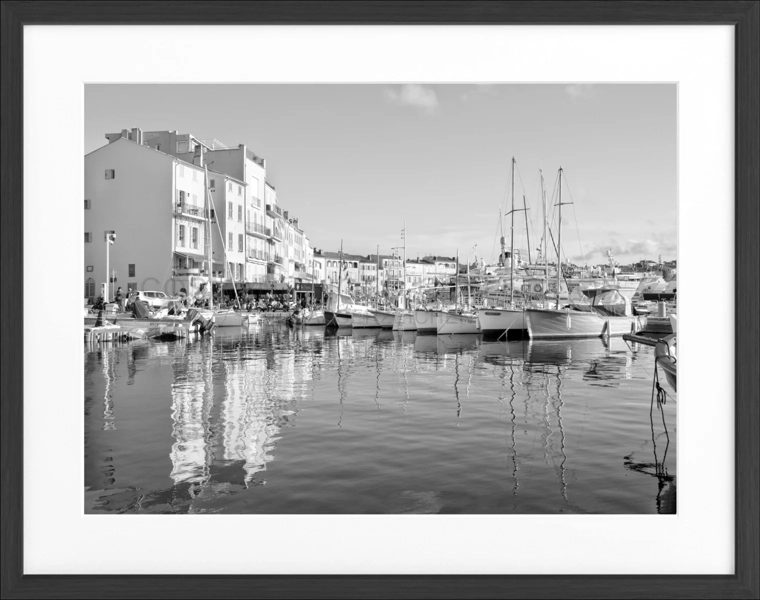 Poster mit Rahmen ’Hafen’ Saint Tropez ST05 - Wandbilder