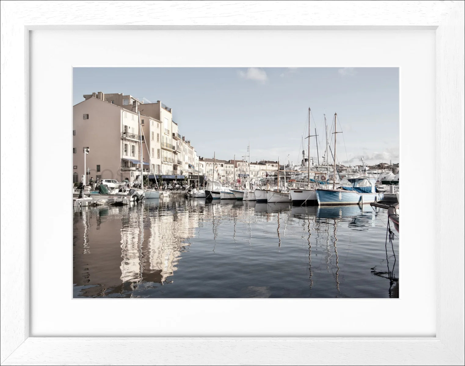 Poster mit Rahmen ’Hafen’ Saint Tropez ST05 - Wandbilder