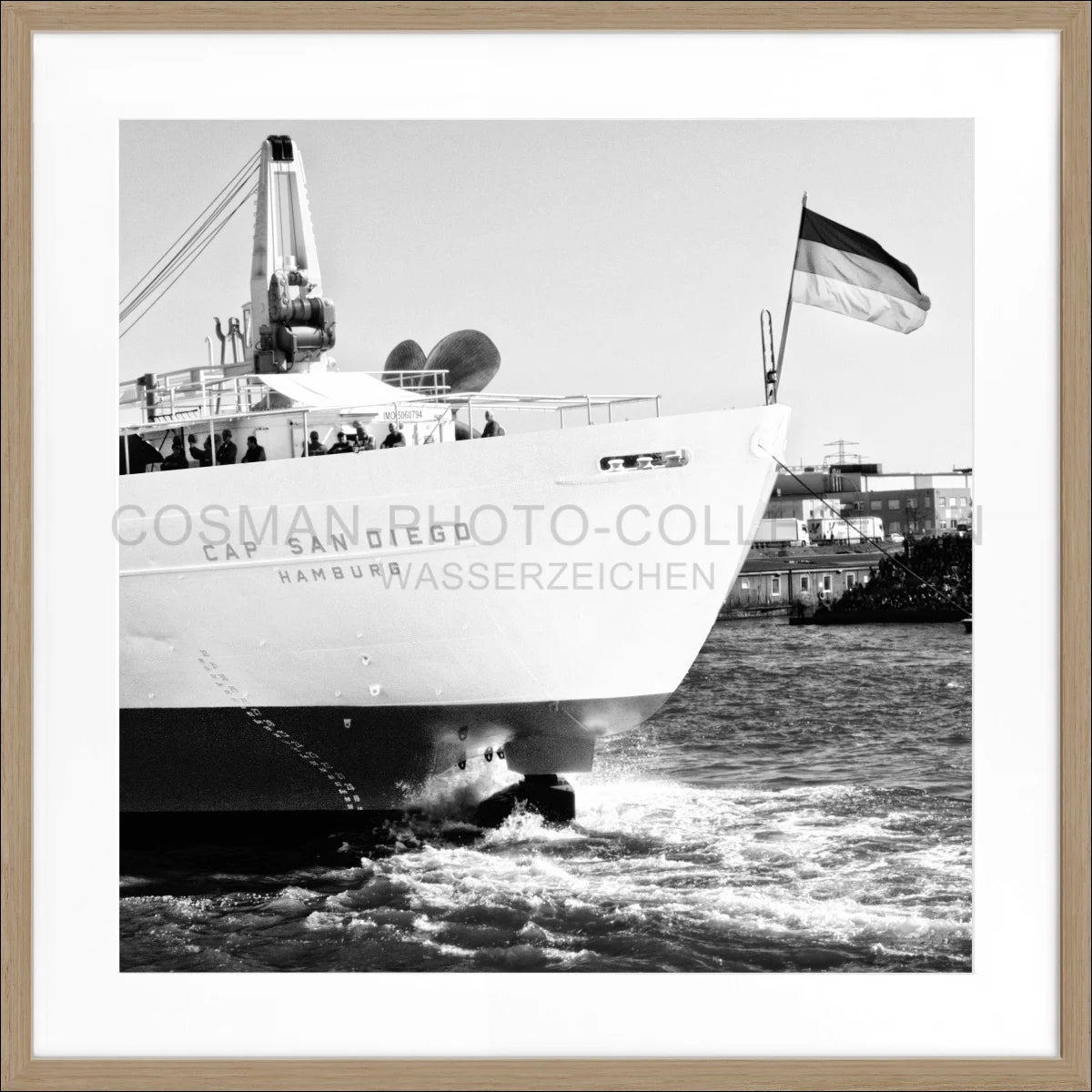 Poster mit Rahmen Hamburg Hafen ’Cap San Diego’ HH10