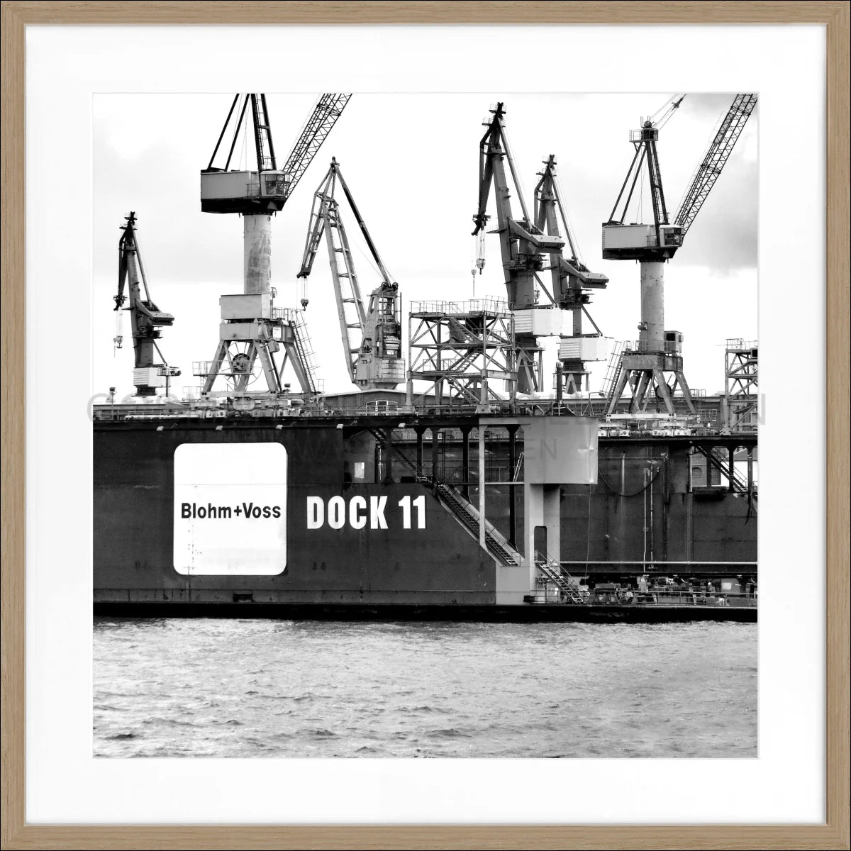 Poster mit Rahmen Hamburg Hafen ’Dock 11’ HH09 - Wandbilder