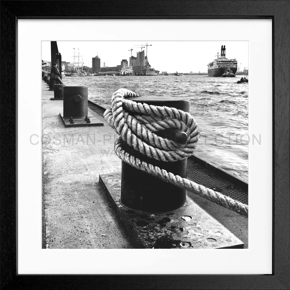 Poster mit Rahmen Hamburg Hafen ’Poller’ HH07 - Wandbilder